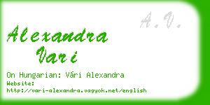 alexandra vari business card